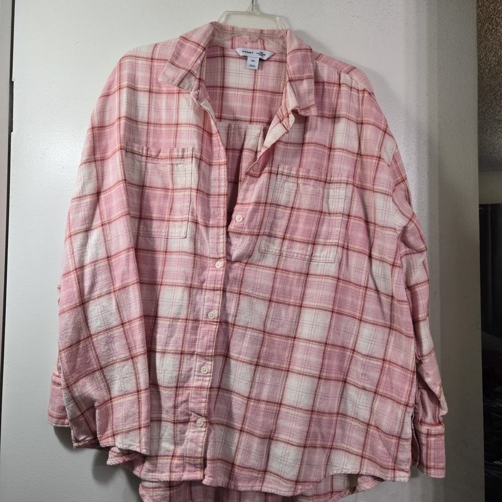Women's Pink Plaid Shirt